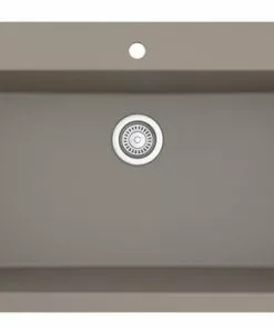 Tuscany Dual Mount 33" Concrete Quartz Composite 1-Hole Single Bowl Kitchen Sink