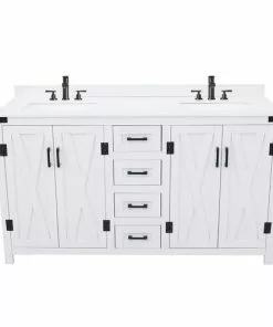 Tuscany® Salerno 72"W X 22"D White Vanity And White Cultured Marble Vanity Top With Rectangular Undermount Bowls -Tuscany Shop 4838114w72f1 edit 1