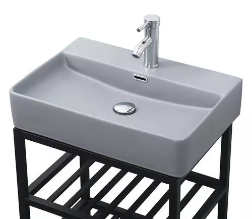 Tuscany® Thatcher 23"W Gray Rectangle Console Sink 4 Tuscany® Thatcher 23"W Gray Rectangle Console Sink - Image 4