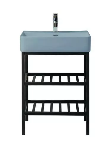 Tuscany® Thatcher 23"W Gray Rectangle Console Sink 6 Tuscany® Thatcher 23"W Gray Rectangle Console Sink - Image 6