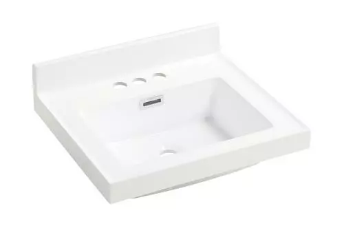Tuscany® 19" X 17" White Square Vanity Top 1 Tuscany® 19" X 17" White Square Vanity Top