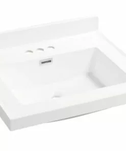 Tuscany® 25" X 22" White Square Vanity Top