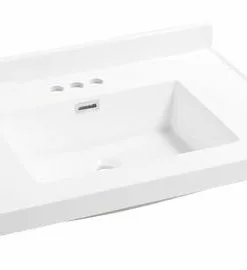 Tuscany® 31" X 22" White Square Vanity Top