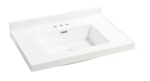 Tuscany® 31" X 22" White Square Vanity Top 1 Tuscany® 31" X 22" White Square Vanity Top