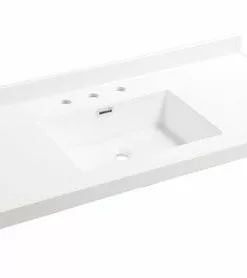 Tuscany® 49" X 22" White Square Vanity Top