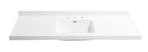 Tuscany® 49" X 22" White Square Vanity Top 3 Tuscany® 49" X 22" White Square Vanity Top - Image 3