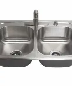 Tuscany® Whitemore All-in-One Drop-In 33" Stainless Steel 4-Hole Double Bowl Kitchen Sink 15 Tuscany® Whitemore All-in-One Drop-In 33" Stainless Steel 4-Hole Double Bowl Kitchen Sink -Tuscany Shop 672 4154 P FV