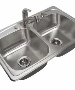 Tuscany® Whitemore All-in-One Drop-In 33" Stainless Steel 4-Hole Double Bowl Kitchen Sink 17 Tuscany® Whitemore All-in-One Drop-In 33" Stainless Steel 4-Hole Double Bowl Kitchen Sink -Tuscany Shop 672 4154 P RS