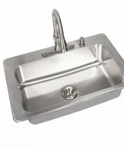 Tuscany® Jensen All-in-One Drop-In 33" Stainless Steel 4-Hole Single Bowl Kitchen Sink