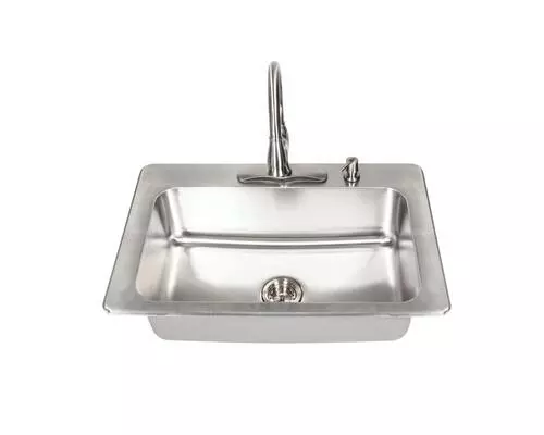 Tuscany® Jensen All-in-One Drop-In 33" Stainless Steel 4-Hole Single Bowl Kitchen Sink 5 Tuscany® Jensen All-in-One Drop-In 33" Stainless Steel 4-Hole Single Bowl Kitchen Sink - Image 5