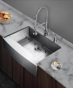 Tuscany® Retrofit Farmhouse/Apron Front 33" Stainless Steel Single Bowl Kitchen Sink 15 Tuscany® Retrofit Farmhouse/Apron Front 33" Stainless Steel Single Bowl Kitchen Sink -Tuscany Shop 672 4166 New 2 1