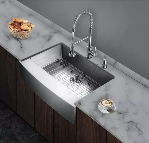 Tuscany® Retrofit Farmhouse/Apron Front 33" Stainless Steel Single Bowl Kitchen Sink 8 Tuscany® Retrofit Farmhouse/Apron Front 33" Stainless Steel Single Bowl Kitchen Sink - Image 8