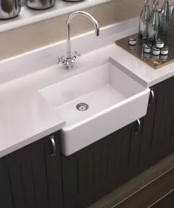 Tuscany® Farmhouse/Apron Front 30" White Fireclay Single Bowl Kitchen Sink 12 Tuscany® Farmhouse/Apron Front 30" White Fireclay Single Bowl Kitchen Sink -Tuscany Shop 6721141 L