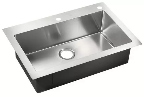 Tuscany® Volk Dual-Mount 33" Stainless Steel 2-Hole Single Bowl Kitchen Sink 1 Tuscany® Volk Dual-Mount 33" Stainless Steel 2-Hole Single Bowl Kitchen Sink