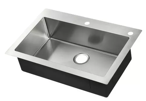 Tuscany® Volk Dual-Mount 33" Stainless Steel 2-Hole Single Bowl Kitchen Sink 2 Tuscany® Volk Dual-Mount 33" Stainless Steel 2-Hole Single Bowl Kitchen Sink - Image 2
