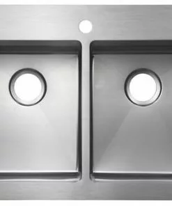 Tuscany® Volk Dual Mount 33" Stainless Steel 2-Hole Double Bowl Kitchen Sink 10 Tuscany® Volk Dual Mount 33" Stainless Steel 2-Hole Double Bowl Kitchen Sink -Tuscany Shop 6724059 Top