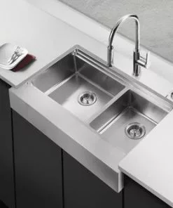 Tuscany™ Acadian Farmhouse/Apron Front 33" Stainless Steel 2-Hole Double Bowl Kitchen Sink 14 Tuscany™ Acadian Farmhouse/Apron Front 33" Stainless Steel 2-Hole Double Bowl Kitchen Sink -Tuscany Shop 6724135 Scene 1216