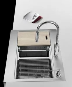 Tuscany™ Acadian Farmhouse/Apron Front 33" Stainless Steel 2-Hole Double Bowl Kitchen Sink 16 Tuscany™ Acadian Farmhouse/Apron Front 33" Stainless Steel 2-Hole Double Bowl Kitchen Sink -Tuscany Shop 6724135 Scene 5