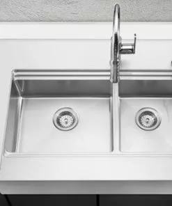 Tuscany™ Acadian Farmhouse/Apron Front 33" Stainless Steel 2-Hole Double Bowl Kitchen Sink 11 Tuscany™ Acadian Farmhouse/Apron Front 33" Stainless Steel 2-Hole Double Bowl Kitchen Sink -Tuscany Shop 6724135 Top