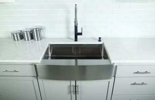 Tuscany™ Acadian Farmhouse/Apron Front 33" Stainless Steel Work Station 2-Hole Single Bowl Kitchen Sink 8 Tuscany™ Acadian Farmhouse/Apron Front 33" Stainless Steel Work Station 2-Hole Single Bowl Kitchen Sink - Image 8