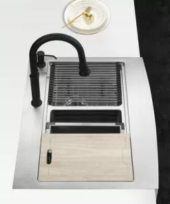 Tuscany™ Acadian Farmhouse/Apron Front 33" Stainless Steel 2-Hole Double Bowl Kitchen Sink 15 Tuscany™ Acadian Farmhouse/Apron Front 33" Stainless Steel 2-Hole Double Bowl Kitchen Sink -Tuscany Shop 6724138 Scene 4