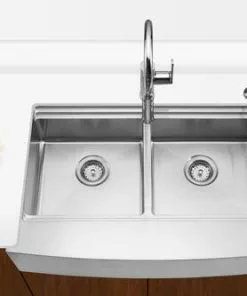 Tuscany™ Acadian Farmhouse/Apron Front 33" Stainless Steel 2-Hole Double Bowl Kitchen Sink 18 Tuscany™ Acadian Farmhouse/Apron Front 33" Stainless Steel 2-Hole Double Bowl Kitchen Sink -Tuscany Shop 6724139 Scene 4