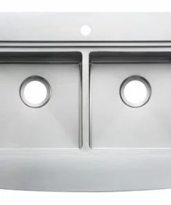 Tuscany™ Acadian Farmhouse/Apron Front 33" Stainless Steel 2-Hole Double Bowl Kitchen Sink 14 Tuscany™ Acadian Farmhouse/Apron Front 33" Stainless Steel 2-Hole Double Bowl Kitchen Sink -Tuscany Shop 6724139 Top