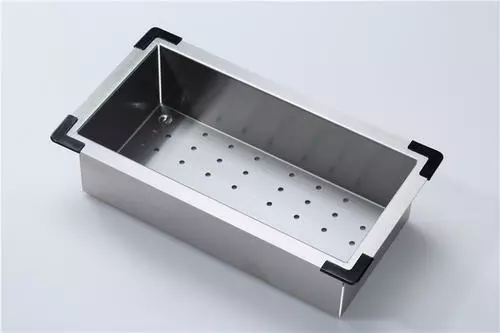 Tuscany® Acadian 14.75" X 8.125" Stainless Kitchen Sink Colander 1 Tuscany® Acadian 14.75" X 8.125" Stainless Kitchen Sink Colander