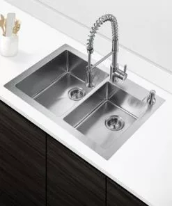 Tuscany® Volk All-in-One Dual Mount 33" Stainless Steel 2-Hole Double Bowl Kitchen Sink 14 Tuscany® Volk All-in-One Dual Mount 33" Stainless Steel 2-Hole Double Bowl Kitchen Sink -Tuscany Shop 6724160 Scene 2