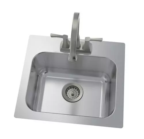 Tuscany® Morey All-in-One Dual Mount 19" Stainless Steel Single Bowl Bar/Prep Sink 2 Tuscany® Morey All-in-One Dual Mount 19" Stainless Steel Single Bowl Bar/Prep Sink - Image 2