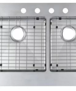 Tuscany® Retrofit Farmhouse/Apron Front 33" Stainless Steel Offset Double Bowl Kitchen Sink 6 Tuscany® Retrofit Farmhouse/Apron Front 33" Stainless Steel Offset Double Bowl Kitchen Sink -Tuscany Shop 6724162 Top