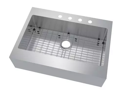 Tuscany® Retrofit Farmhouse/Apron Front 33" Stainless Steel Single Bowl Kitchen Sink 2 Tuscany® Retrofit Farmhouse/Apron Front 33" Stainless Steel Single Bowl Kitchen Sink - Image 2