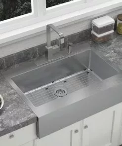 Tuscany® Retrofit Farmhouse/Apron Front 33" Stainless Steel Single Bowl Kitchen Sink 13 Tuscany® Retrofit Farmhouse/Apron Front 33" Stainless Steel Single Bowl Kitchen Sink -Tuscany Shop 6724163 Scene 4