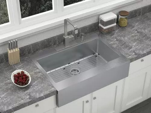 Tuscany® Retrofit Farmhouse/Apron Front 33" Stainless Steel Single Bowl Kitchen Sink 7 Tuscany® Retrofit Farmhouse/Apron Front 33" Stainless Steel Single Bowl Kitchen Sink - Image 7