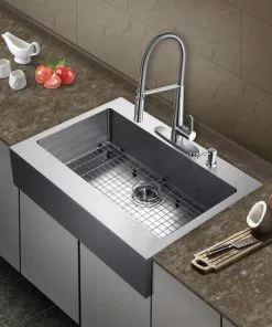 Tuscany® Retrofit Farmhouse/Apron Front 33" Stainless Steel Single Bowl Kitchen Sink 10 Tuscany® Retrofit Farmhouse/Apron Front 33" Stainless Steel Single Bowl Kitchen Sink -Tuscany Shop 6724163 scene 01