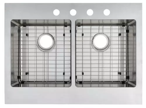 Tuscany® Retrofit Farmhouse/Apron Front 33" Stainless Steel Double Bowl Kitchen Sink 3 Tuscany® Retrofit Farmhouse/Apron Front 33" Stainless Steel Double Bowl Kitchen Sink - Image 3