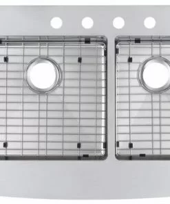 Tuscany® Retrofit Farmhouse/Apron Front 33" Stainless Steel Offset Double Bowl Kitchen Sink 9 Tuscany® Retrofit Farmhouse/Apron Front 33" Stainless Steel Offset Double Bowl Kitchen Sink -Tuscany Shop 6724165 Top