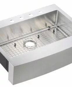 Tuscany® Retrofit Farmhouse/Apron Front 33" Stainless Steel Single Bowl Kitchen Sink