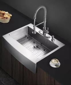 Tuscany® Retrofit Farmhouse/Apron Front 33" Stainless Steel Single Bowl Kitchen Sink 12 Tuscany® Retrofit Farmhouse/Apron Front 33" Stainless Steel Single Bowl Kitchen Sink -Tuscany Shop 6724166 scene 01