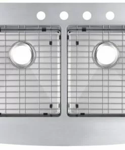 Tuscany® Retrofit Farmhouse/Apron Front 33" Stainless Steel Double Bowl Kitchen Sink 6 Tuscany® Retrofit Farmhouse/Apron Front 33" Stainless Steel Double Bowl Kitchen Sink -Tuscany Shop 6724167 Top