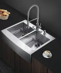 Tuscany® Retrofit Farmhouse/Apron Front 33" Stainless Steel Double Bowl Kitchen Sink 7 Tuscany® Retrofit Farmhouse/Apron Front 33" Stainless Steel Double Bowl Kitchen Sink -Tuscany Shop 6724167 scene 1216
