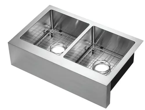Tuscany® Farmhouse/Apron Front 31" Stainless Steel Double Bowl Kitchen Sink 1 Tuscany® Farmhouse/Apron Front 31" Stainless Steel Double Bowl Kitchen Sink