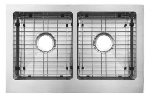 Tuscany® Farmhouse/Apron Front 31" Stainless Steel Double Bowl Kitchen Sink 2 Tuscany® Farmhouse/Apron Front 31" Stainless Steel Double Bowl Kitchen Sink - Image 2