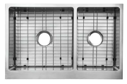 Tuscany® Farmhouse/Apron Front 33" Stainless Steel Offset Double Bowl Kitchen Sink 2 Tuscany® Farmhouse/Apron Front 33" Stainless Steel Offset Double Bowl Kitchen Sink - Image 2