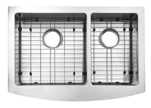 Tuscany® Farmhouse/Apron Front 30" Stainless Steel Offset Double Bowl Kitchen Sink 2 Tuscany® Farmhouse/Apron Front 30" Stainless Steel Offset Double Bowl Kitchen Sink - Image 2