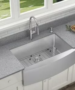 Tuscany® Farmhouse/Apron Sink 33" Stainless Steel Single Bowl Kitchen Sink 11 Tuscany® Farmhouse/Apron Sink 33" Stainless Steel Single Bowl Kitchen Sink -Tuscany Shop 6724179 Scene 4