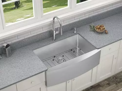 Tuscany® Farmhouse/Apron Sink 33" Stainless Steel Single Bowl Kitchen Sink 6 Tuscany® Farmhouse/Apron Sink 33" Stainless Steel Single Bowl Kitchen Sink - Image 6