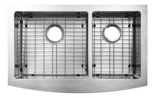 Tuscany® Farmhouse/Apron Front 33" Stainless Steel Offset Double Bowl Kitchen Sink 2 Tuscany® Farmhouse/Apron Front 33" Stainless Steel Offset Double Bowl Kitchen Sink - Image 2