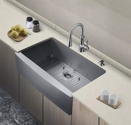 Tuscany® Farmhouse/Apron Front 36" Stainless Steel Single Bowl Kitchen Sink 3 Tuscany® Farmhouse/Apron Front 36" Stainless Steel Single Bowl Kitchen Sink - Image 3