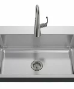 Tuscany® Northville All-in-One Dual Mount 33" Stainless Steel 1-Hole Single Bowl Kitchen Sink 15 Tuscany® Northville All-in-One Dual Mount 33" Stainless Steel 1-Hole Single Bowl Kitchen Sink -Tuscany Shop 6724323 DM FV